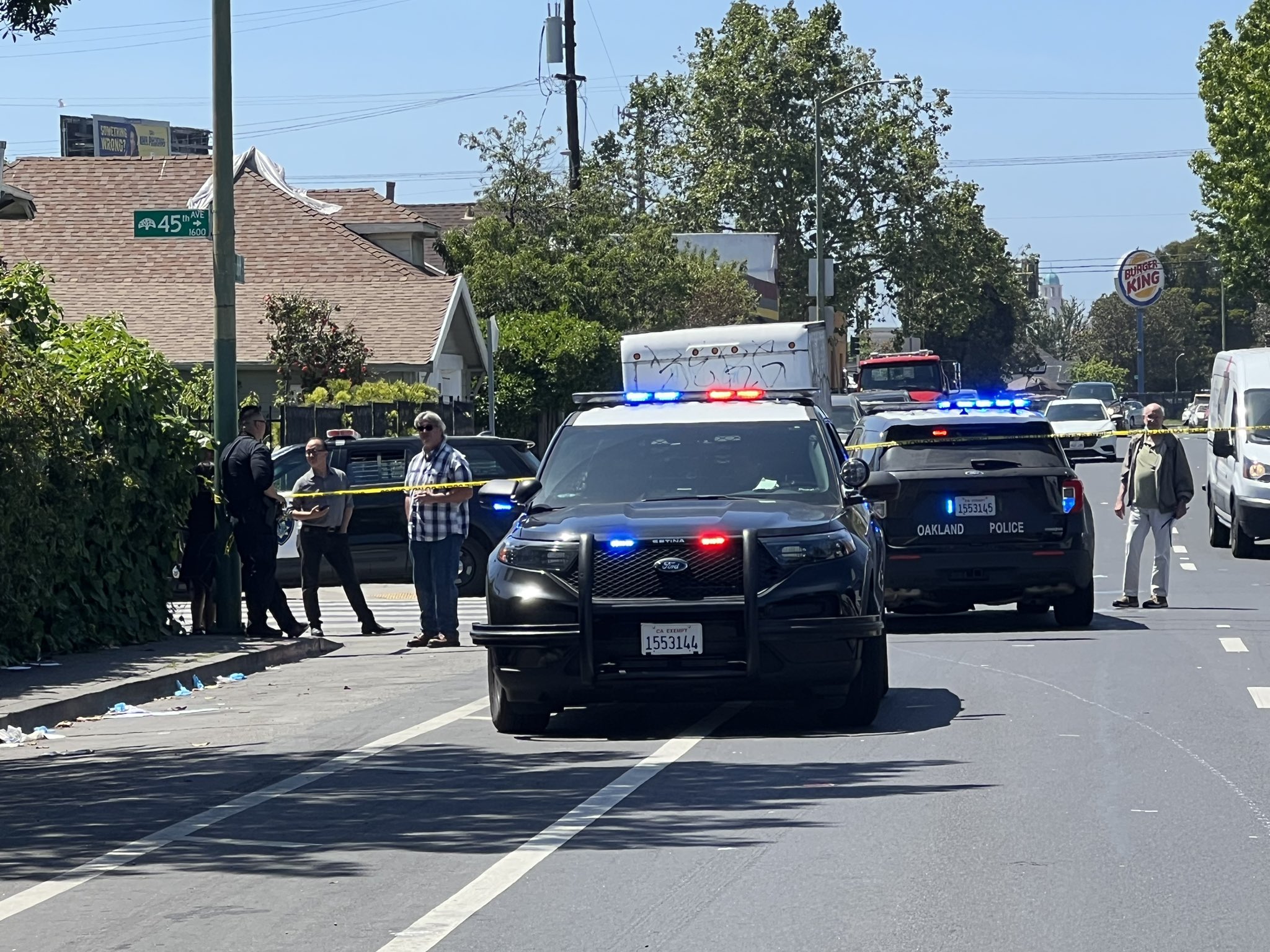 Oakland Police Dept. on Twitter "Media staging at 45th and Bancroft