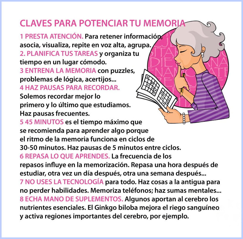 #Infografía | 8 claves para potenciar tu #memoria