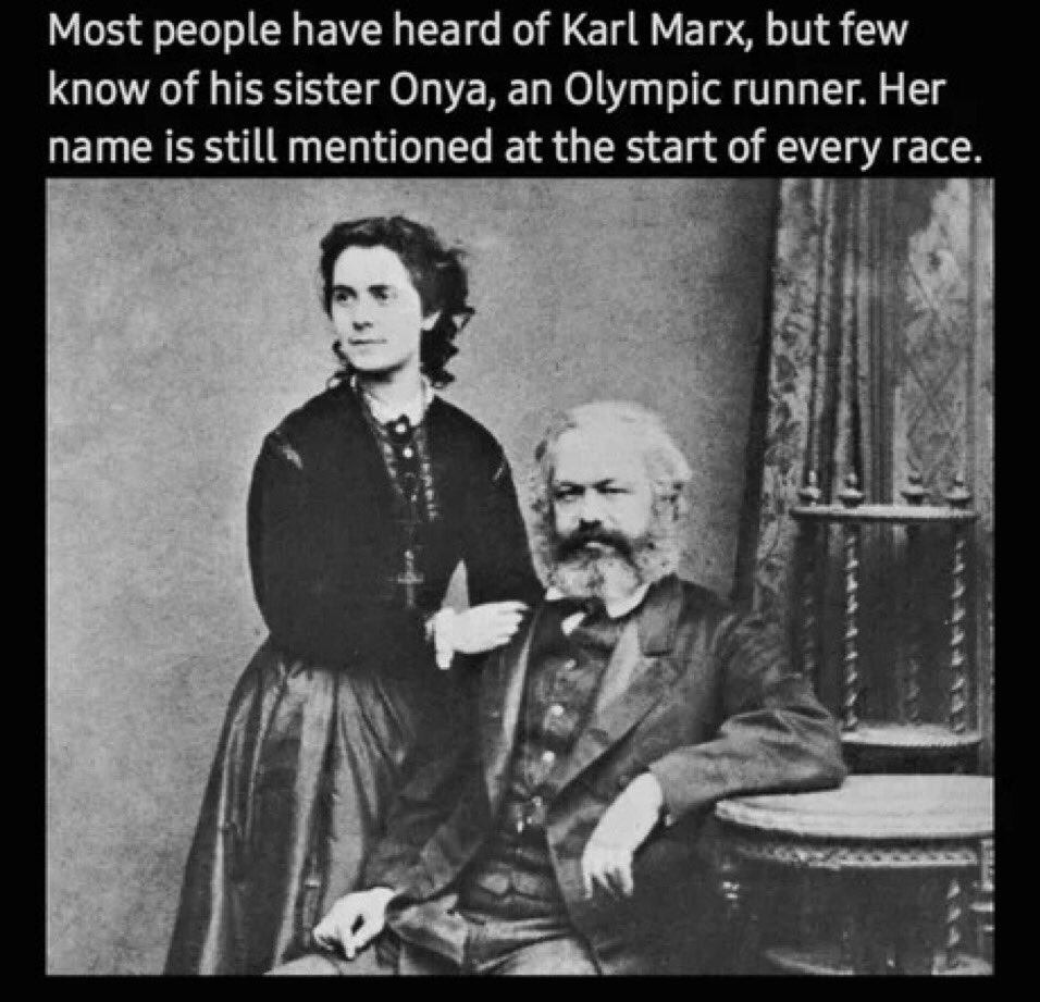 Behind every great man blah blah 
History always lets the sisters down 
Cause more than often it’s His-story is it not eh 
Marx was great and all that but his less celebrated sister was also a worthy talent ⬇️⬇️✊🏼 #Feminism #MarxistMonday #communist ⬇️