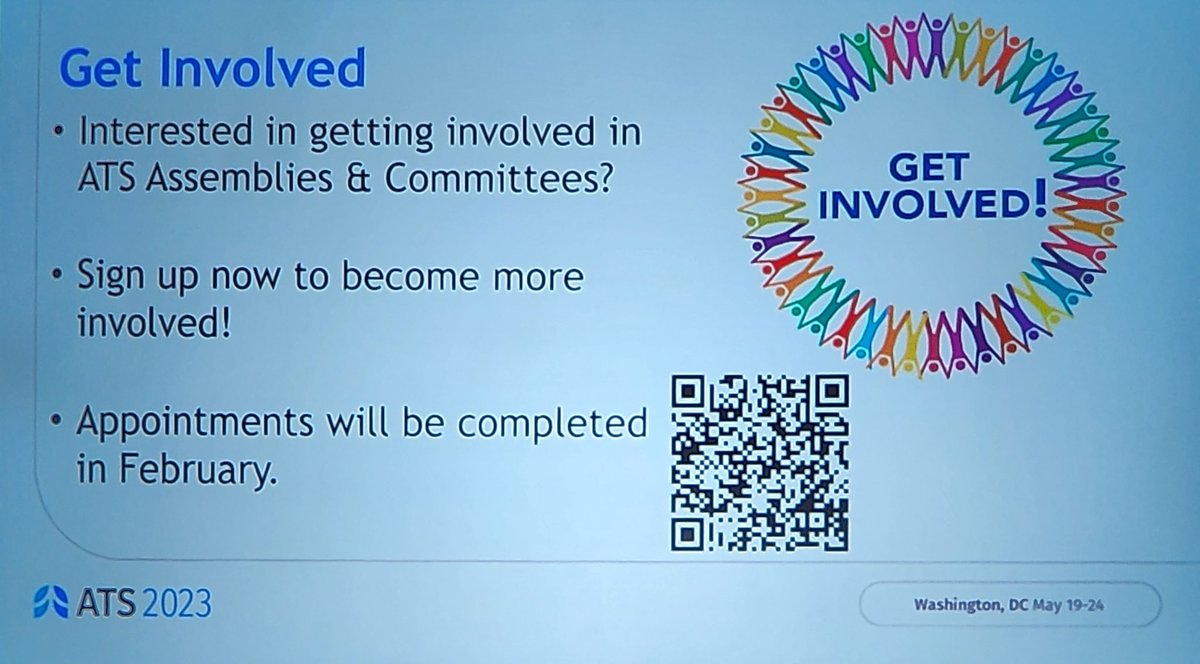 Get involved!!! #ATS2023 <a href="/atscommunity/">American Thoracic Society (ATS)</a>
