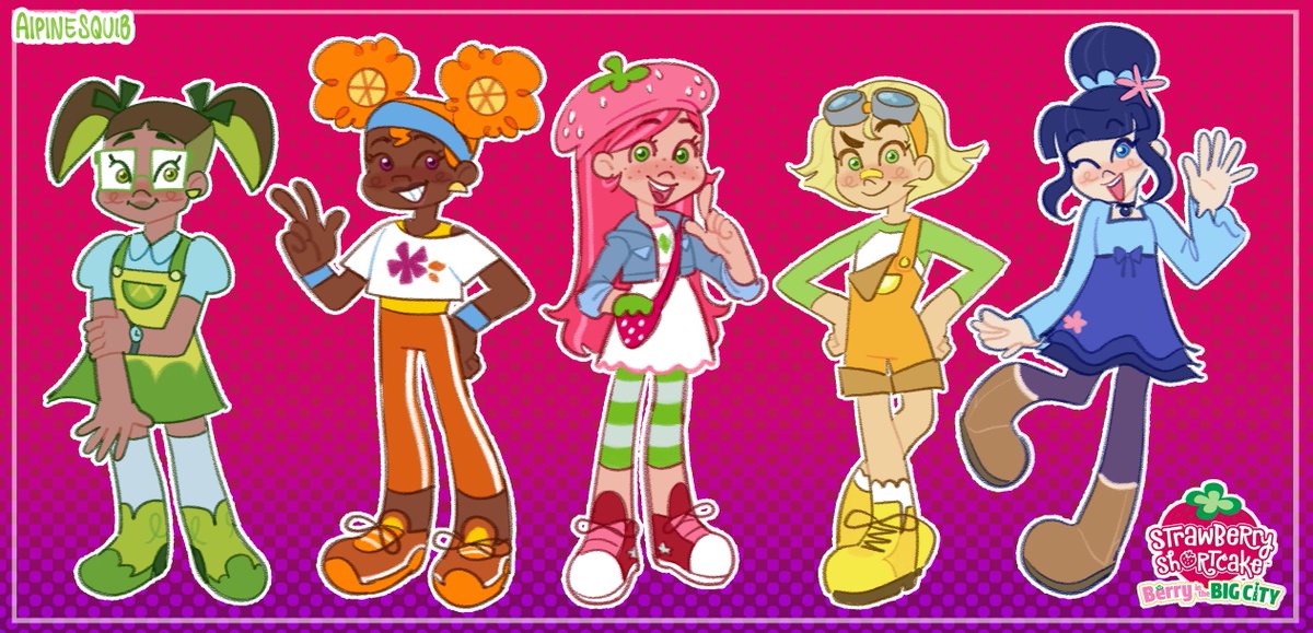 AlpineSquib's tweet photo. My take on the Strawberry Shortcake: berry in the big city girls! Thought the series was pretty cute, hope they get a season 3 soon🍓🍰 https://t.co/ZAZCKA8467