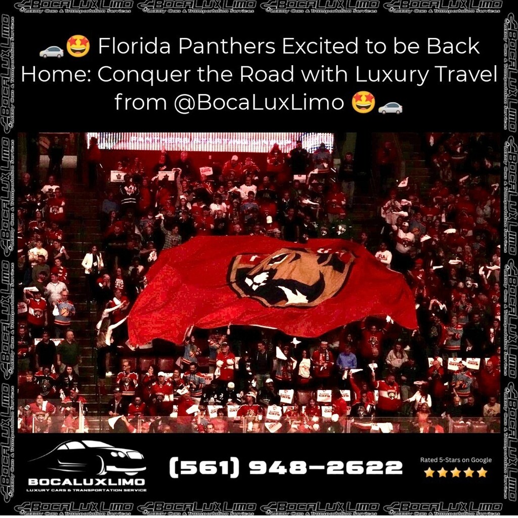 peterleshaw's tweet image. The Florida Panthers are back home and ready to conquer the road! 🏒 💪 

Make sure you travel in style with BocaLux Limo! 🚗 💯 Our luxury executive car services provide the perfect way to get around South Florida in comfort and class. 🤩 

Luxury tr… instagr.am/p/Csj3F0qLJrU/