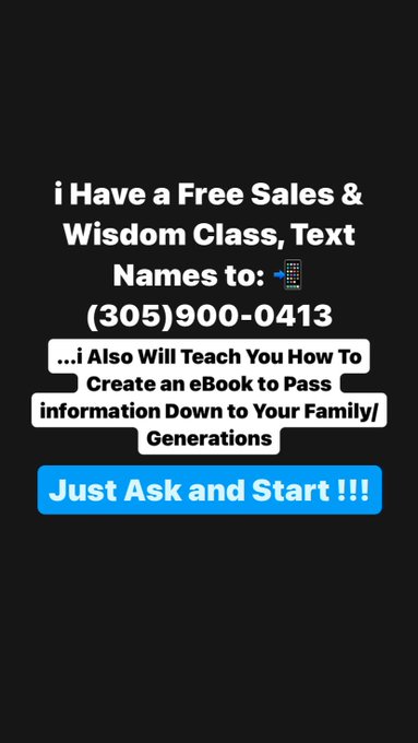 Let&rsquo;s Go People &hellip; Wake Up and Teach Our Family Serious information and Wisdom !!! i Have Free Classes<a href="/tag/wisdom"class="tags"><span>#wisdom</span></a><a href="/tag/free"class="tags"><span>#free</span></a><a href="/tag/class"class="tags"><span>#class</span></a><a href="/tag/freeclasses"class="tags"><span>#freeclasses</span></a><a href="/tag/freewisdom"class="tags"><span>#freewisdom</span></a>