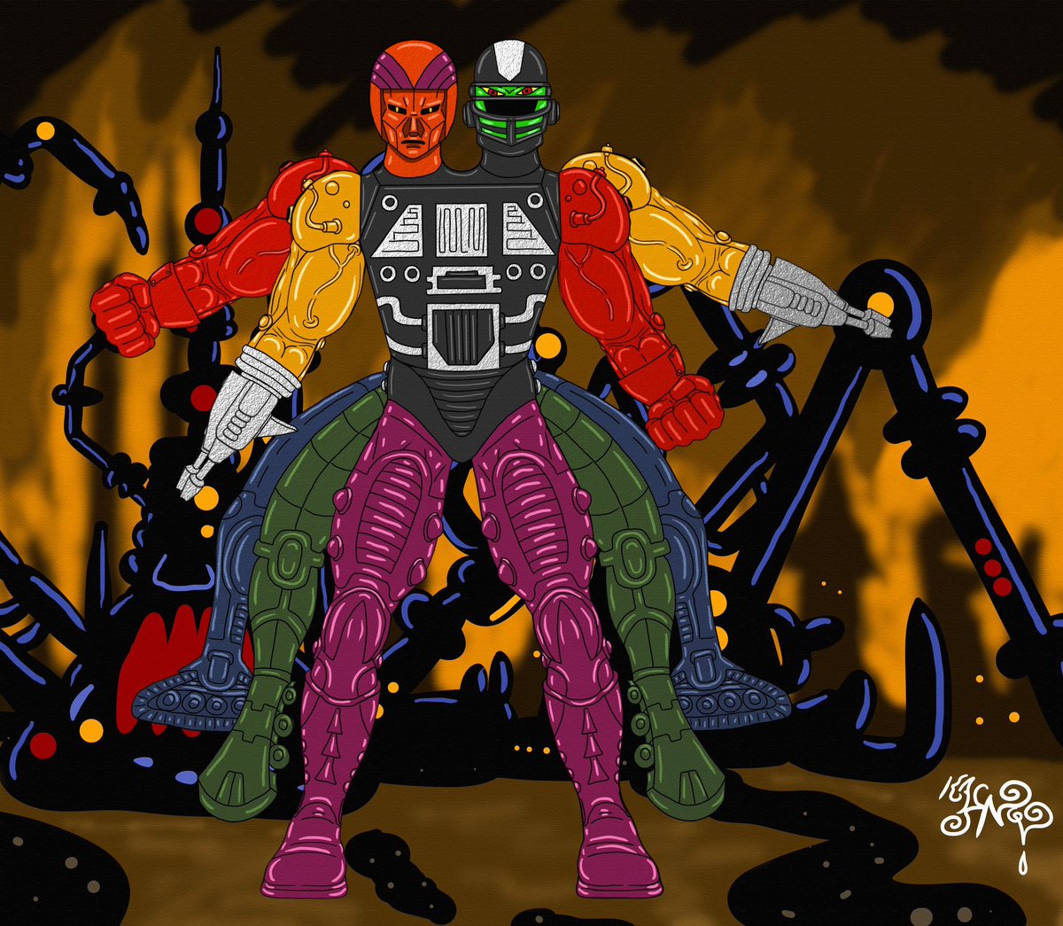 MOTUdrawing's tweet photo. This Week’s Official
#motudrawingchallenge
💥Multi-Bot! ⚔️💀💀
Artwork by
@batbomb82
And @luiskarnov
#MastersOfTheUniverse #multibot #heman #80s #motu https://t.co/jG7A83qxDS