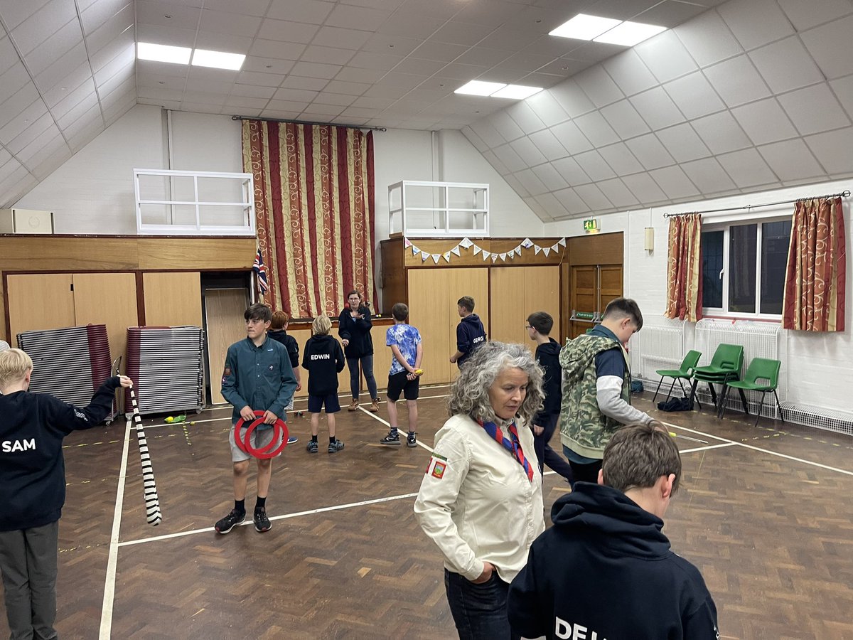 Some clowning around tonight at Scouts with circus skills #skillsforlife #circusskills