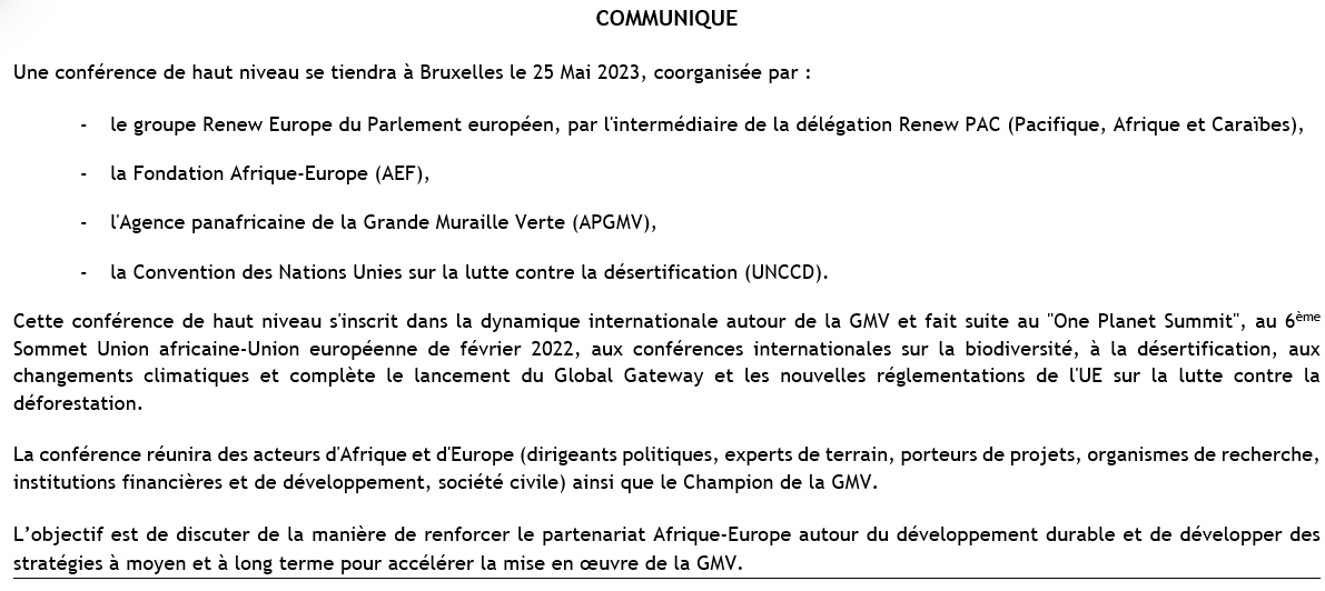 Pan-African Agency of the Great Green Wall tweet media