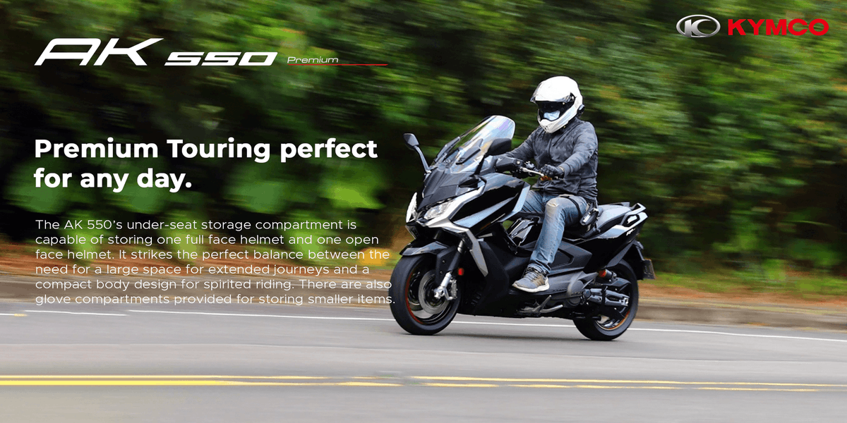 The AK 550 Premium is the brand new Maxi Scooter to hit the UK market! Praised in MCN, AK 550 Premium is the affordable Maxi packed with a premium feel, performance and look!