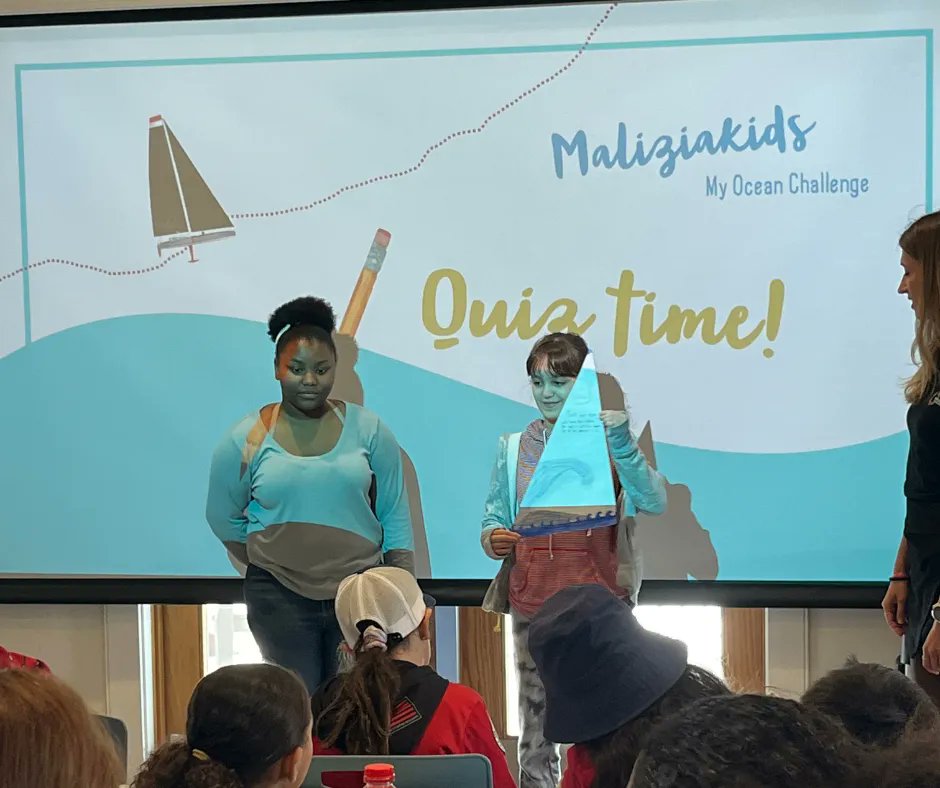 URIGSO's tweet image. #URIGSO, the TMS miniboat crew &amp;amp; @miniboats joined Team Malizia at @theoceanrace Newport! The group learned about Team Malizia's CO₂ data collection efforts, visited their race yacht, Malizia - Seaexplorer, &amp;amp; gave a presentation to the race team on #miniboat TMS Sea Challenger.