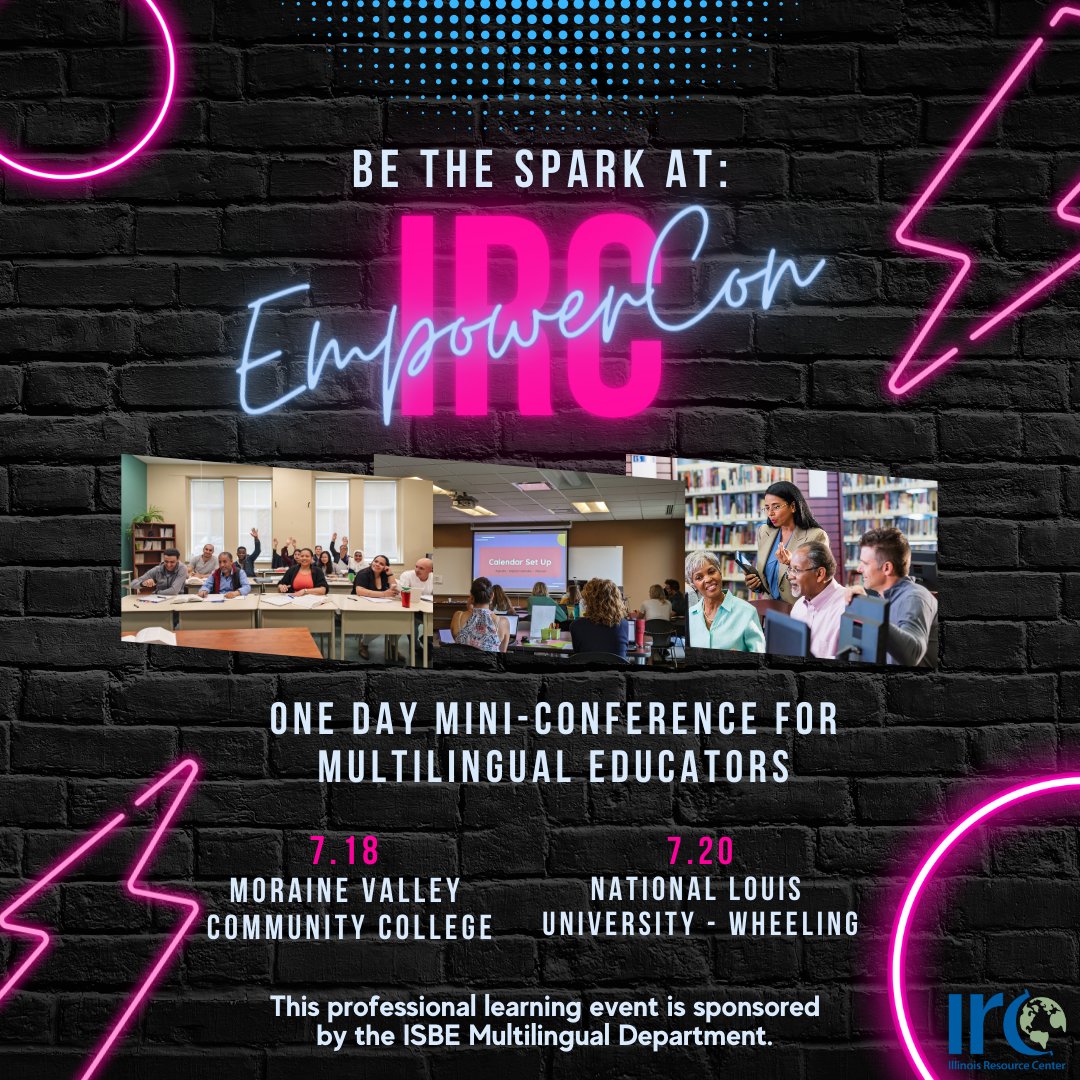 In case you missed it... registration is now OPEN for EmpowerCon 2023, our one-day summer mini-conference for multilingual educators! Jump-start your learning, build powerful connections and leave feeling reenergized &amp; renewed for the next school year! 

irc.thecenterweb.org/events/empower…