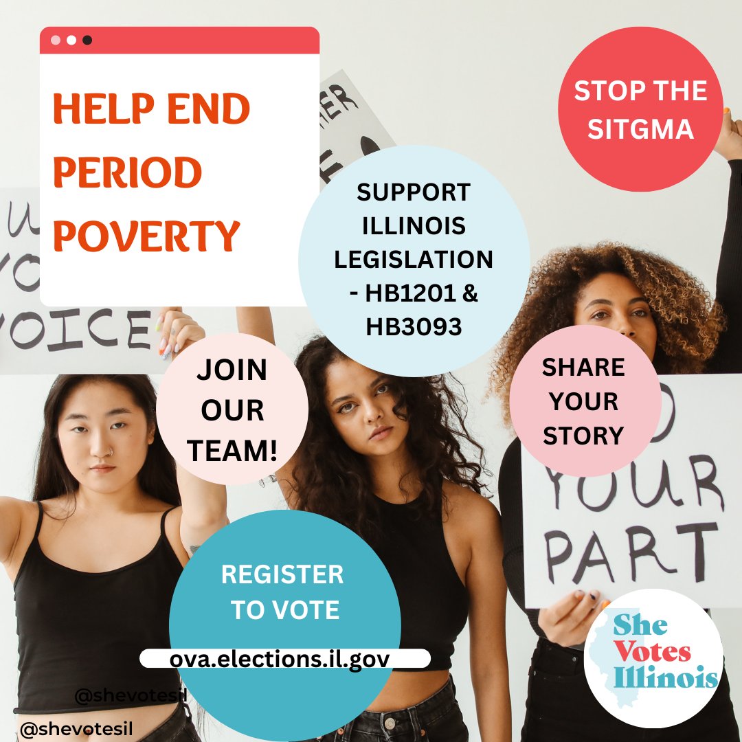 It’s #PeriodPovertyAwarenessWeek! We're bringing attn to the issue of period poverty & the negative impact it has on people who menstruate.

We’ll be posting information about period poverty all week long.  Learn more from our Menstrual Equity Guide at shevotesil.org/current-initia…