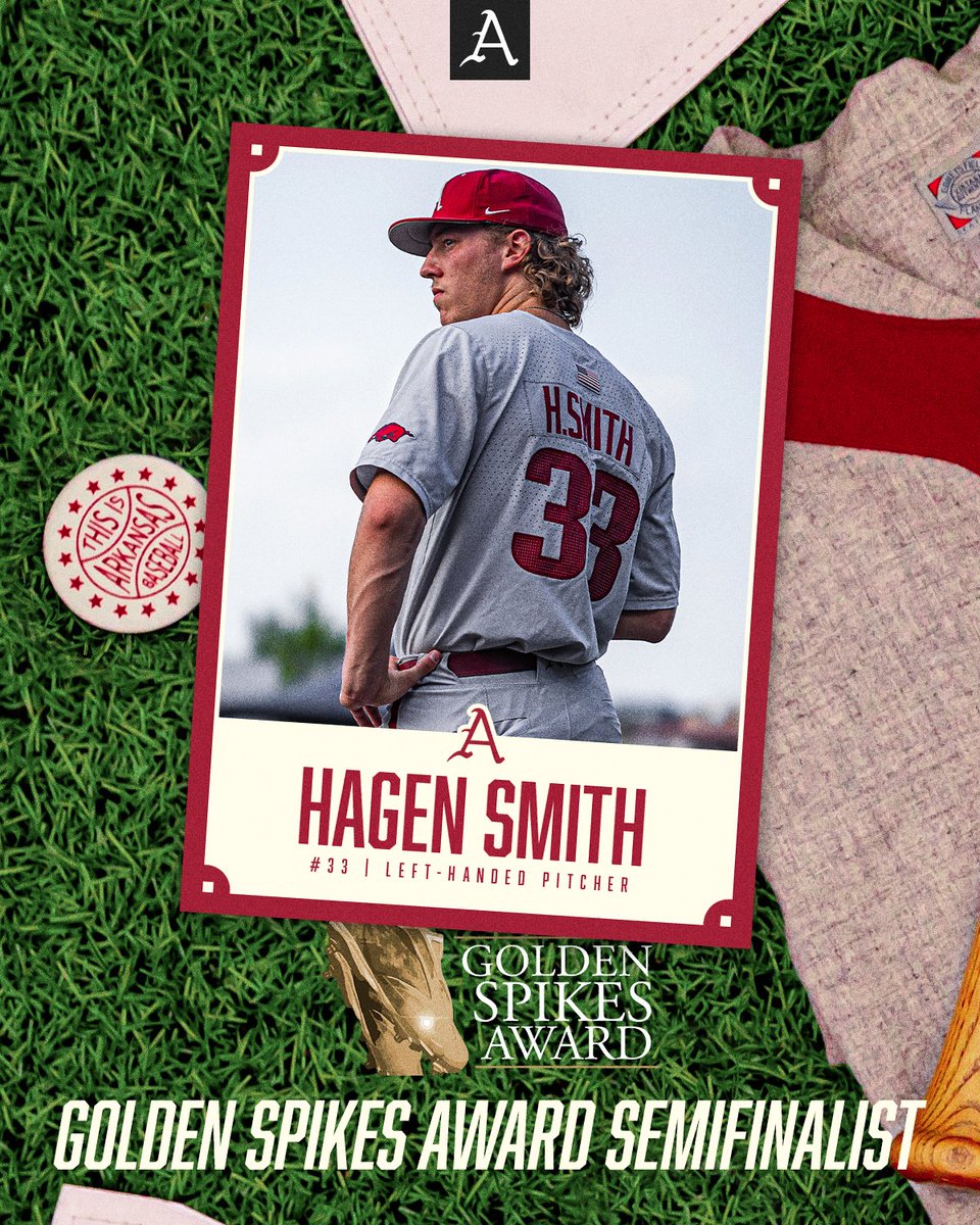 RazorbackBSB's tweet photo. Hagen for the #GoldenSpikes!

Vote: https://t.co/JefUhmQqUE https://t.co/7rzm00iQGP