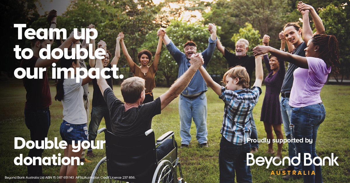 DOUBLE YOUR IMPACT IN THE NEXT 48 HOURS!!
❤️ = $$ ❤️❤️ = $$$$
Beyond Bank Double Donation Campaign is your chance to double your support of patients across Canberra and region. 

Donate now! loom.ly/dRhb9g0