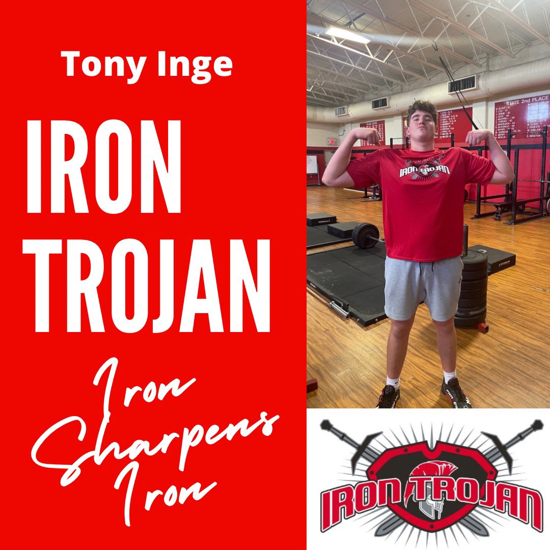 Not to be outdone, @TonyInge13 earns Iron Trojan today with a BIG time power clean from the big man! @WeAreParkhill @PHTrojansFB @PH_Track @ParkHillWrestle #Irontrojan #ironsharpensiron #Trojanmade⚔️