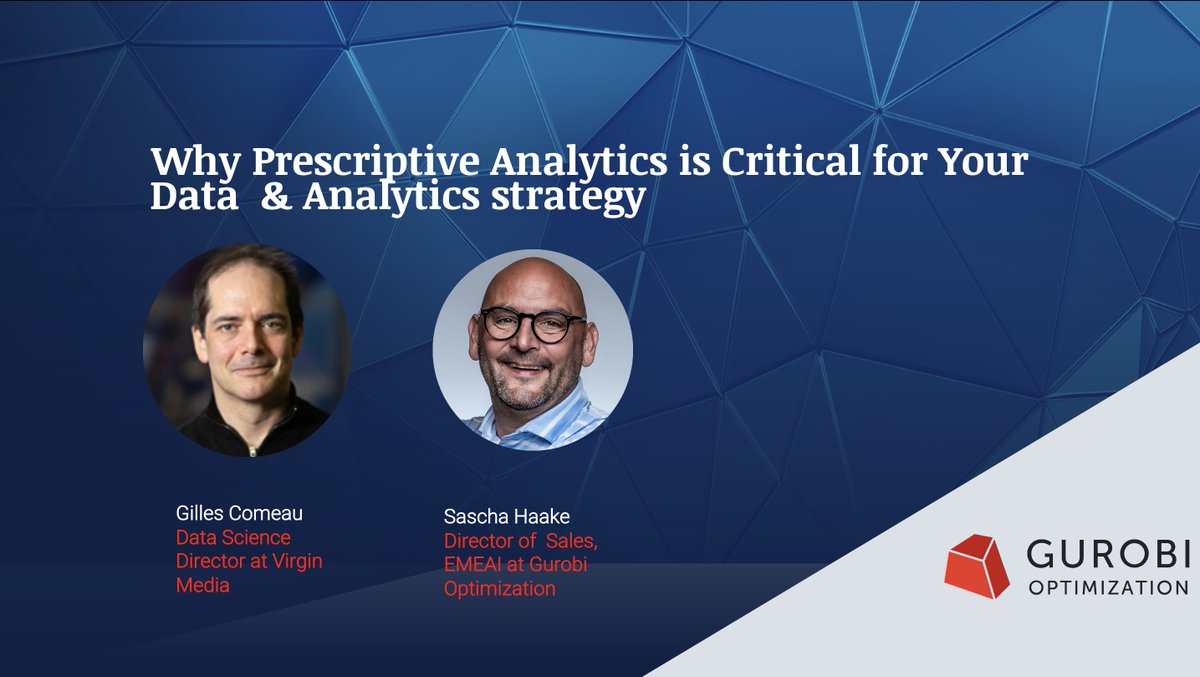 Join us on May 23 at 01:40 PM - 02:00 PM BST at the Gartner Data & Analytics Summit London. Gilles Comeau, Data Science Director at Virgin Media, will share his expertise in using mathematical optimization to solve key cross-industry problems. ow.ly/8LbY50OtR8j