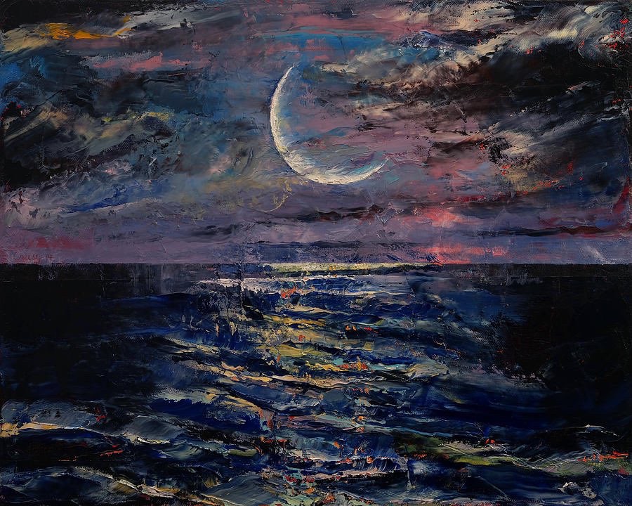 Moon painting by Michael Creese