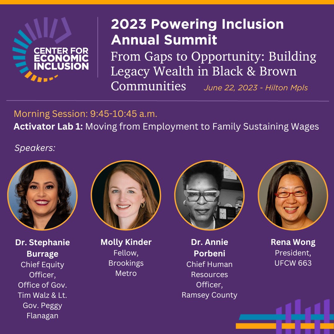 12 Activator Labs to choose from at the Summit! At Lab 1, you'll hear from leaders how family-sustaining wages benefit employees, businesses, and the community, plus how to apply these policies for your organization.

Choose your Labs &amp; register: bit.ly/2023-Summit
