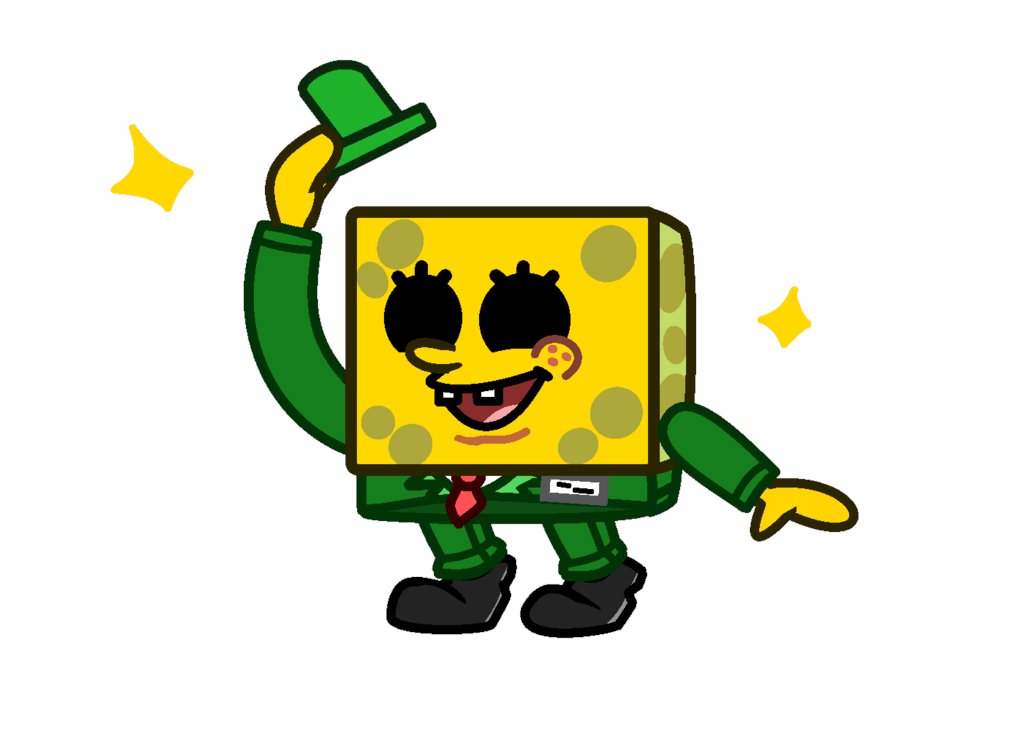 spongebobreddit's tweet photo. I drew Spongebob again! But this time, it's one of his clones! Met him in a dream I had two years ago and he's now one of my traveling companions. https://t.co/lUsNWfsgfd