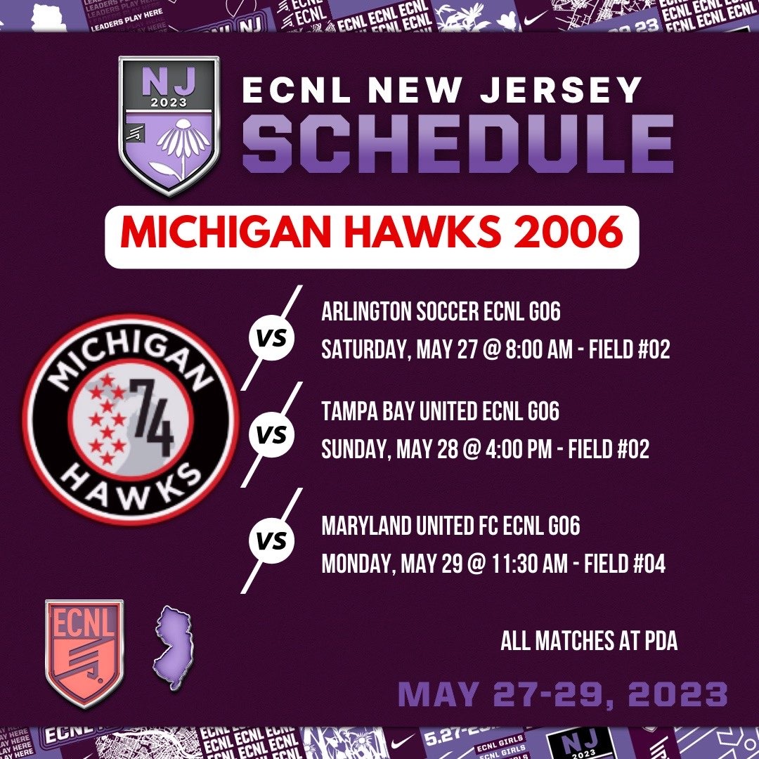 Michigan_Hawks's tweet photo. Good luck to all of our players, coaches, and families, as they head to the @ECNLgirls showcase at the home of our good friends at @PDAGirlsSoccer! https://t.co/xCqB9V2v2s