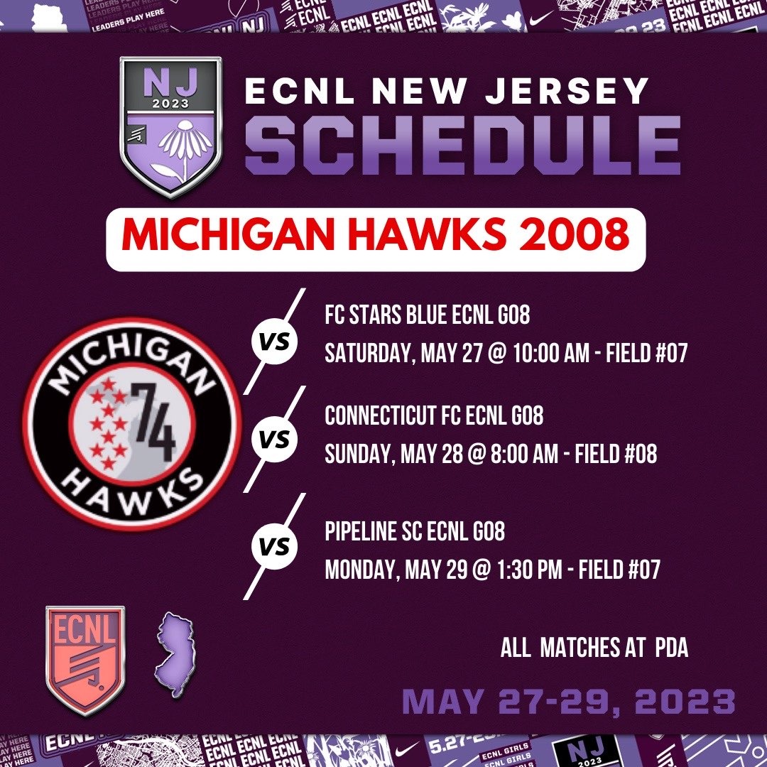 Michigan_Hawks's tweet photo. Good luck to all of our players, coaches, and families, as they head to the @ECNLgirls showcase at the home of our good friends at @PDAGirlsSoccer! https://t.co/xCqB9V2v2s