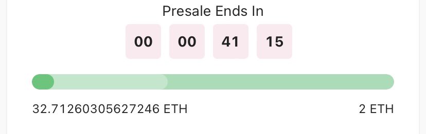 🐴40min left for our presale.

Remember this is the cheapest you can buy.

🔥Let’s take over #ETH together.

pinksale.finance/launchpad/0x50…
