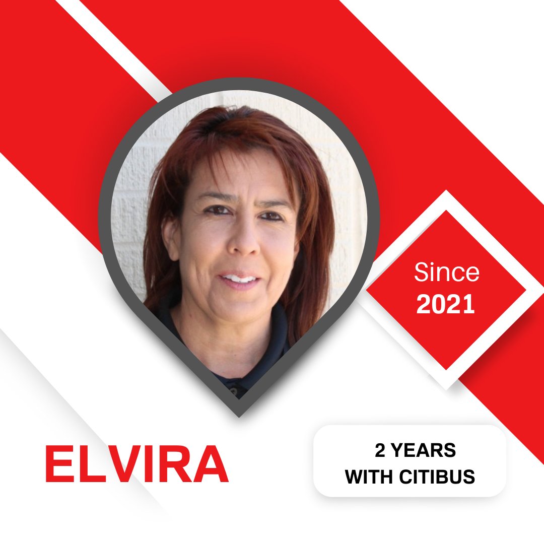 CitibusLubbock's tweet photo. We would like to give a shoutout to Elvira to celebrate 2 years with Citibus! We appreciate all that she does and for her loyalty to Citibus. Thank you Elvira!

#CitibusLubbock #Lubbocktx #publictransportation #TexasTech https://t.co/OFtuNAh6fj