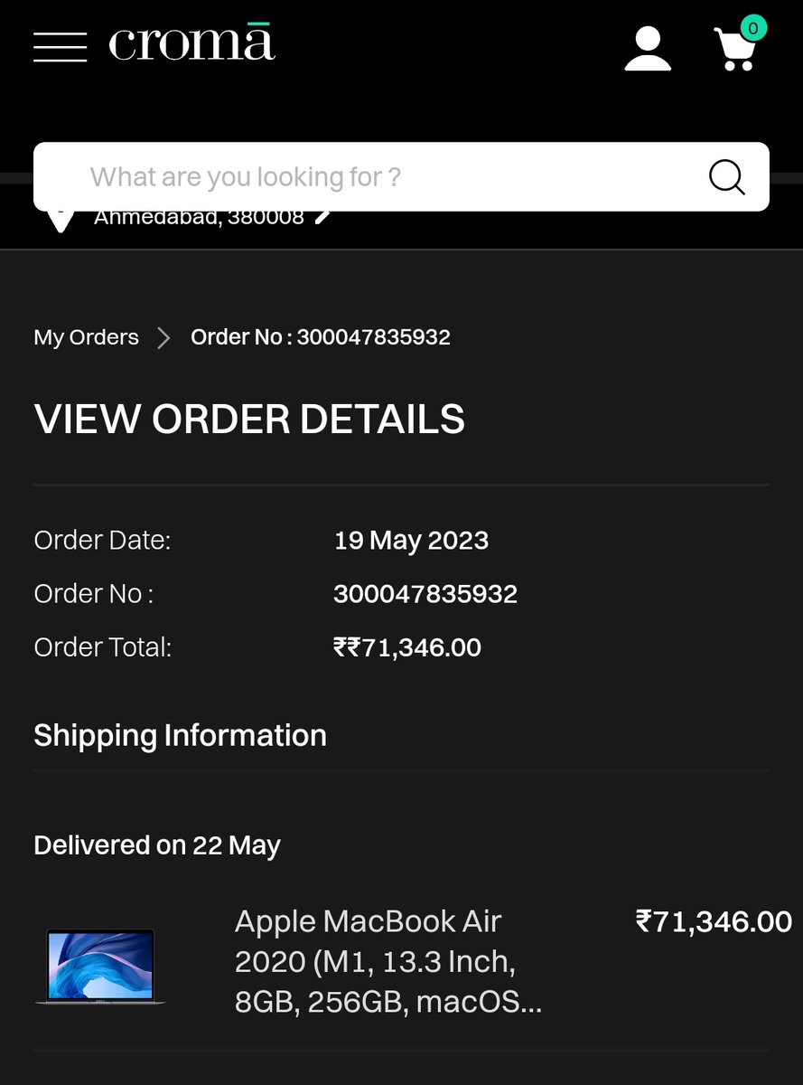 vaibhav17941792's tweet image. @cromaretail my product is not delivered and showing delivered
please help me out asap