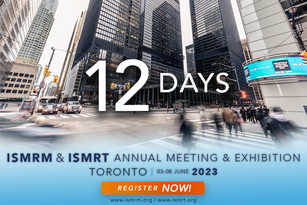 12 DAYS until the ISMRM &amp; ISMRT Annual Meeting &amp; Exhibition!
Don't wait... REGISTER NOW: bit.ly/3XhZoqd