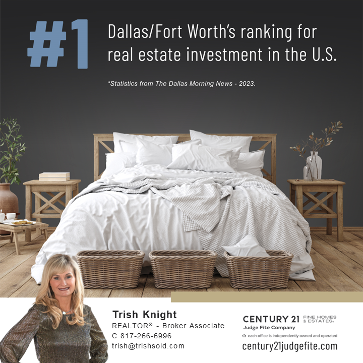 Trishdknight's tweet photo. Residential and investment #realestate is in high demand across #DFW. If you’ve thought about #listing your #house, now is the time – give me a call to learn how we can get you the most for your #home. 🏡😎🔑

#judgefite #century21 #c21 #relentlessmoves #texasrealestate https://t.co/wuzHSiTYLs