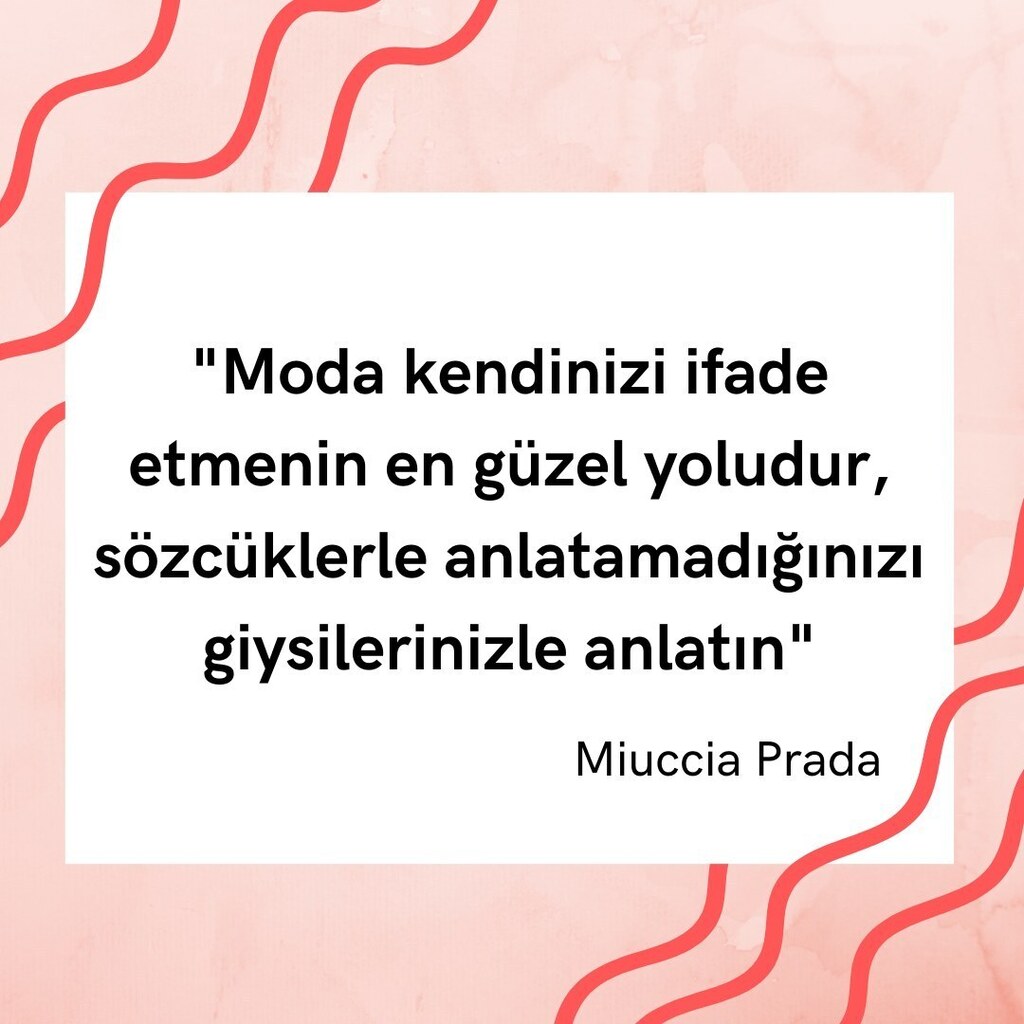 👗💫 Giyim tarzınızla ifade etmek istediklerinizi sözcüklerle anlatmanın sınırları vardır. Moda, sizin kendinizi en güzel şekilde ifade etme yolunuzdur. Miuccia Prada'nın deyişiyle, giysilerinizle anlatamadıklarınızı ifade edin. Kendinizi özgürce ifade… instagr.am/p/CsjbkRoPi_e/