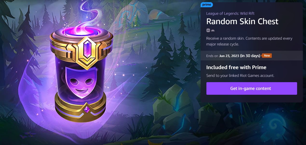 🎮 League of Legends: Wild Rift - Random Emote Chest от Prime Gaming ⚙️ Платформа: ПК 📅 Время акции:..