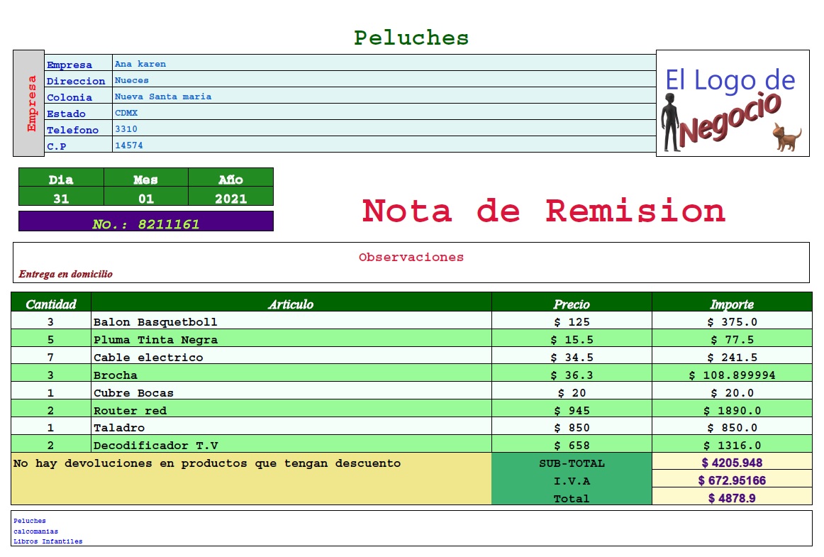 ReportesPdf's tweet photo. 59 Diseños de Nota de Remision ( Plantilla 8 ) en #PDF que pueden cargar datos de varios Origenes de Datos #XML #HTML #JSON #XLS Generados por aplicacion #Java https://t.co/lTudLgfwkf en el link ejemplo del formato de los archivos y programa #Java de demostracion https://t.co/rjdJxOsAo1