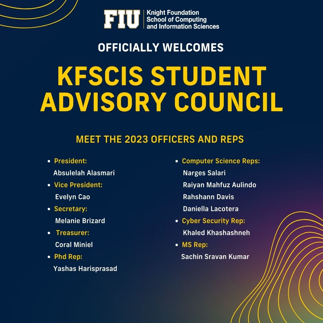 FIUSCIS's tweet photo. 🌟 Introducing the Official KFSCIS Student Advisory Council! 🎉 Congratulations to our exceptional leaders who will shape the future of our institution and foster a thriving academic community. Stay tuned for their impactful contributions! 💡🌍 

#KFSCIS #StudentAdvisoryCouncil https://t.co/bmZlbs4eTU