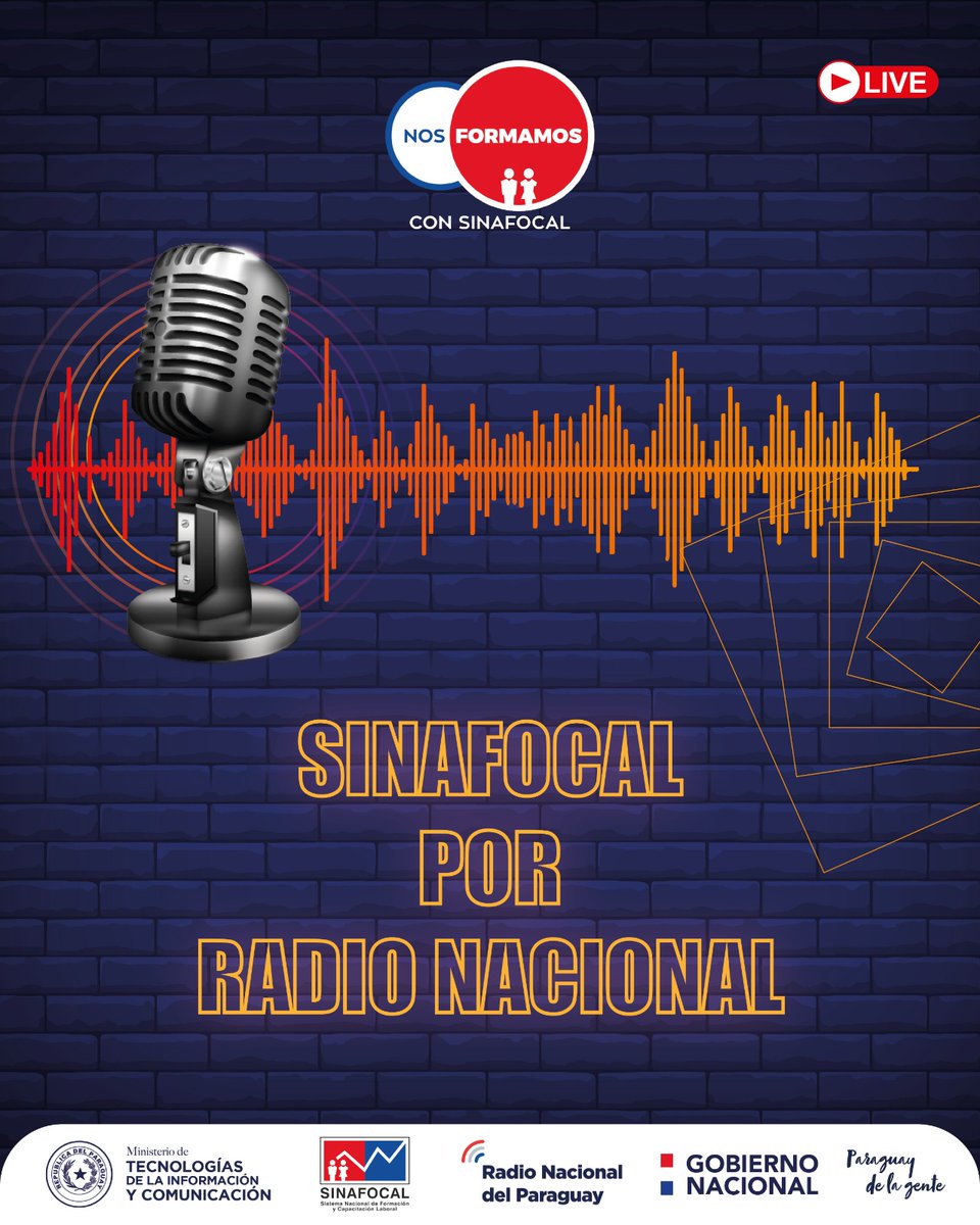 Sinafocal's tweet photo. 🎧 ¡No te pierdas hoy lunes! 

📣 Primer programa de '#NosFormamosConSinafocal'

👩🏻‍💻 El espacio que busca visibilizar los distintos servicios que ofrece el #SINAFOCAL.

➡️ Lunes de 15 a 16h.
📻  RNP 920 AM

👨🏻‍💻 Conducen: María Elizabeth Rodríguez Cuenca y "Techy" Alvarez Irrazabal https://t.co/Wxwy6Fhk6O