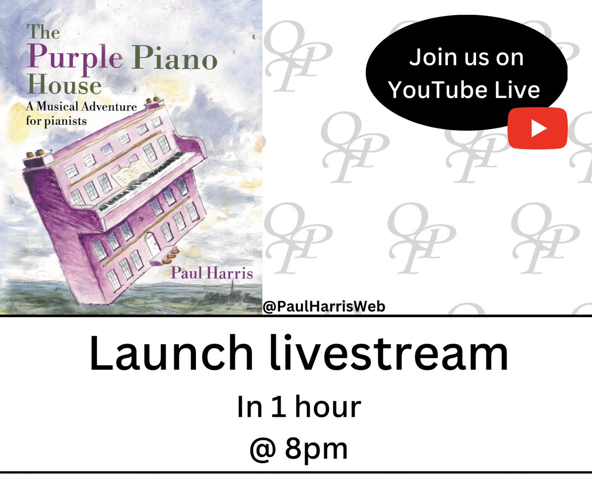 QTpublications's tweet photo. The online launch for Purple Piano House begins in 1 hour at 8pm!

https://t.co/WvxAsijsD3 https://t.co/0vEmKo26z5