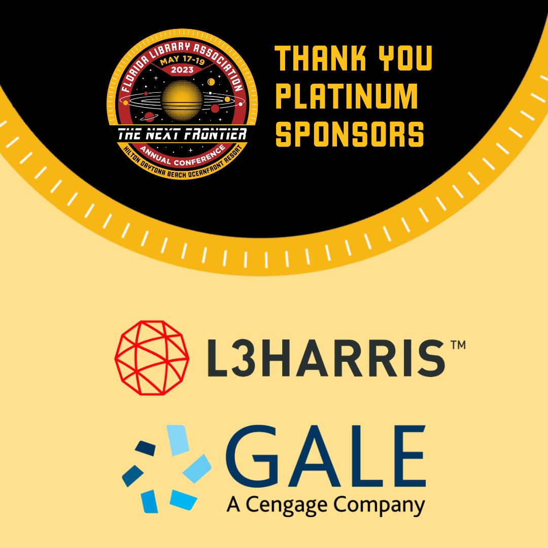 TweetFLAlibrary's tweet image. Boldly going where no one has gone before takes a lot! Thank you to our sponsors who helped put on a conference that was out of this world! We&apos;re already looking forward to next year! Can&apos;t wait to see what FLA has in store!

#floridalibraryassociation #sponsorships #FLACON23
