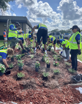 CoxEnterprises's tweet photo. Butterflies are significant contributors to pollination and essential for building back biodiversity. Our @Manheim_US employees in Orlando recently built a green garden for butterflies &amp; employees to enjoy! #InternationalDayForBiodiversity #Cox34by34 #PurposeAtCox #CoxConserves https://t.co/seerQL5AXE