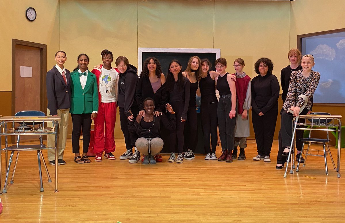 TeamUnitedWMS's tweet photo. Congratulations to Team United Science teacher, Mrs. Pogarian, and the 8th grade cast and crew from “Sideways Stories from Wayside School” on a weekend of productions after months of hard work. #breakaleg #WilsonUnited https://t.co/OSFKyHv8cp