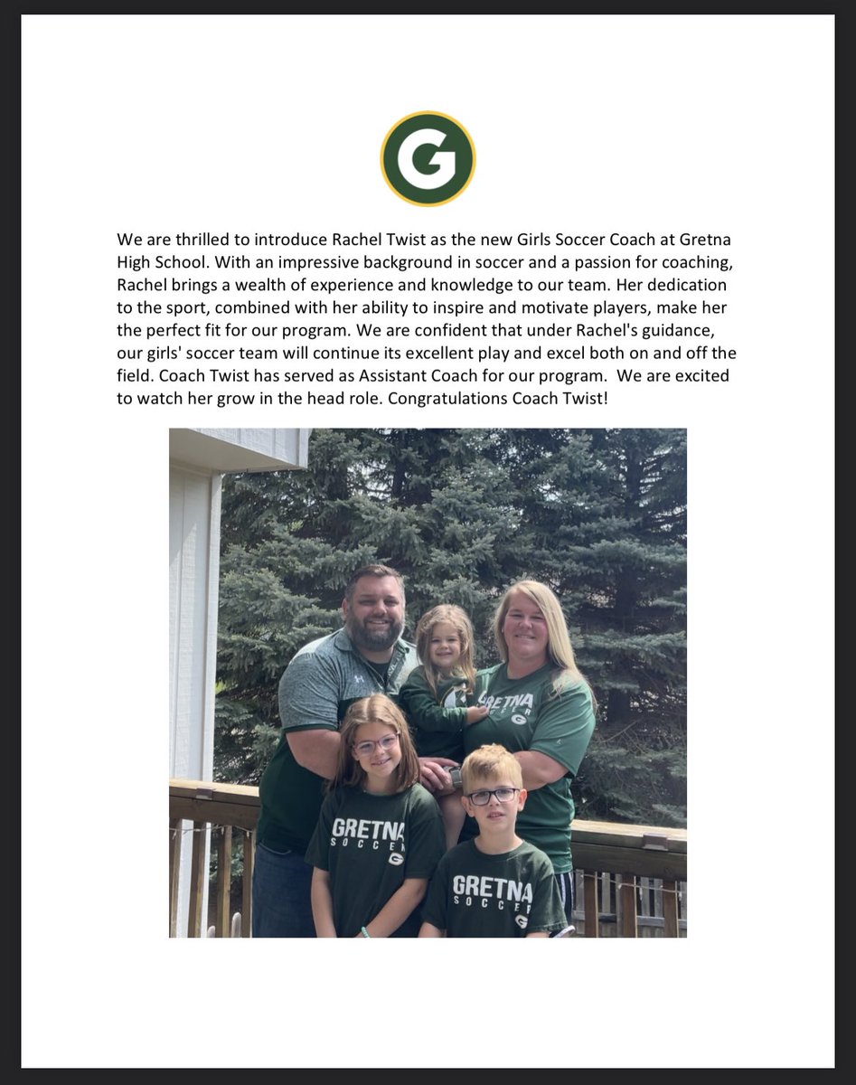 Welcome Coach Twist and family!