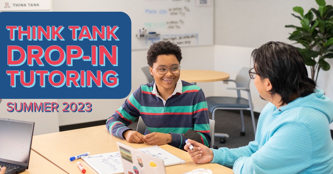 uazthinktank's tweet photo. THINK TANK will have drop-in tutoring during summer term for a variety of courses! Check out our Search by Course tool: https://t.co/m9Cqn8cb9d https://t.co/SLx9TT7hmP