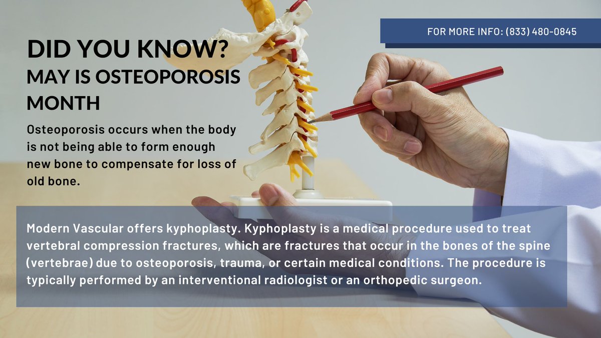 The goal of kyphoplasty is to relieve pain, stabilize the fractured vertebrae, and restore the height of the vertebral body. Call a patient advocate today: 833-480-0845

#Osteoporosis #Kyphoplasty #MinimallyInvasiveProcedures