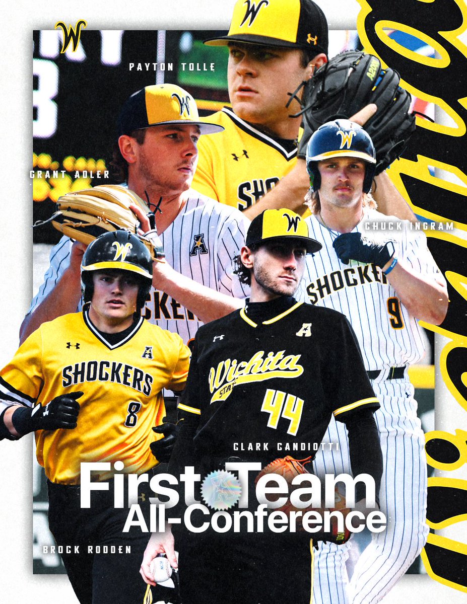 GoShockersBSB's tweet photo. We got five on it.

A league-high 5⃣ Shockers named First Team All-Conference! https://t.co/O6a6OKmYO0