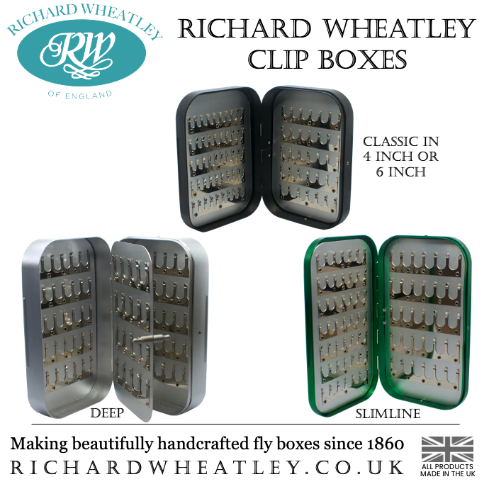 Richard Wheatley Clip Boxes. 🎣
 
richardwheatley.co.uk/collections/cl…

#dryfly #outdoorlife #flyfishing #dryflytying #fishinglife #dryflies #outdoors #fishinglife #lifeoutdoors #troutfishing #salmonfishing