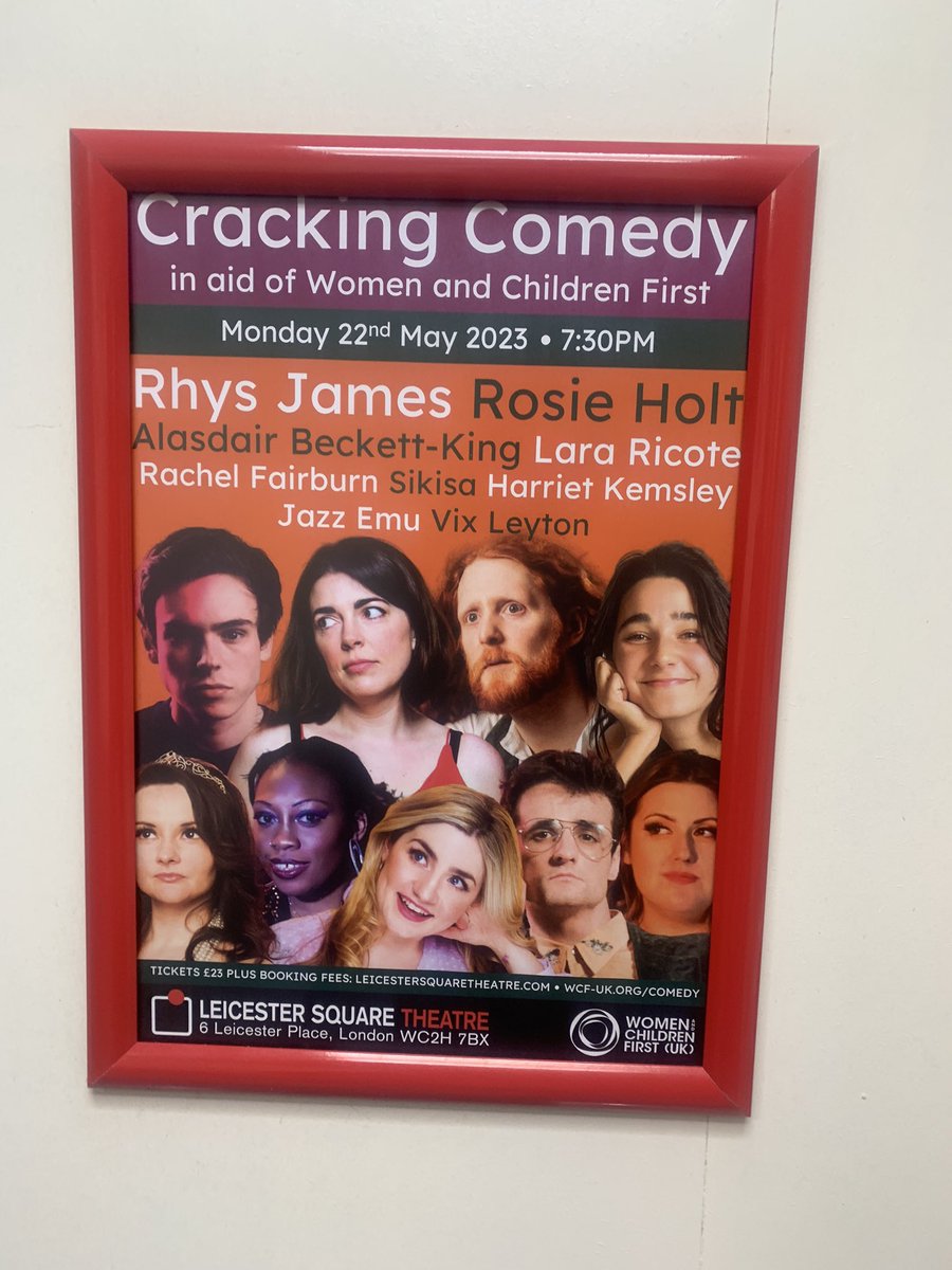 Sticklemouse's tweet photo. @lsqtheatre for #CrackingComedy in aid of @WCF_UK , I got a front row seat but anyone not here can stream the whole shebang on @nextupcomedy 💙👏☺️🎭 https://t.co/9iCQgjC8Ut