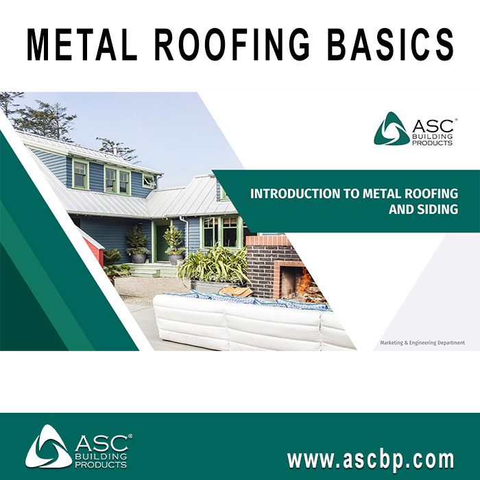 Check out our Introduction to Metal Roofing & Siding at bit.ly/3McBybP. This downloadable PDF gives you a complete overview of all ASC Building Products offering including products, colors, services and resources. 
#MetalRoofing #MetalSiding #FreeResource #FreeDownload