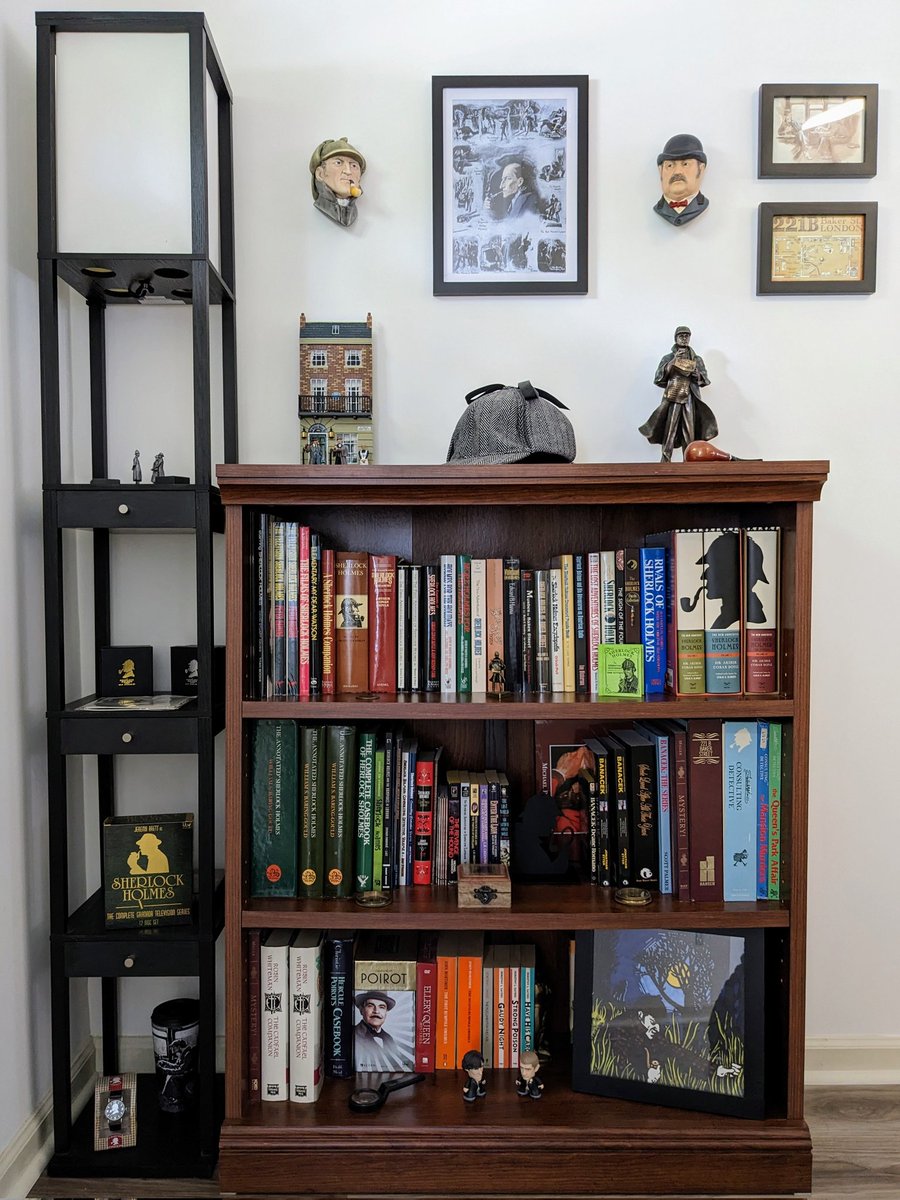 It's #SherlockHolmesDay and a look at our bookcase makes it clear that we're fans. And happy birthday to Sir Arthur Conan Doyle, the creator of the great detective! 🔎 #MondayMystery