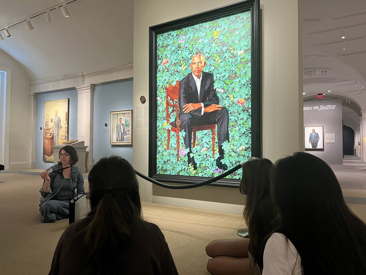 AngTaggart's tweet image. Took my #APLang class to @smithsoniannpg today for some inspiration as we wrap up the year’s discussions about identity and what it means to be an American. Thanks to the museum educators for our special tour. A lovely day with these awesome kiddos @OaktonHS