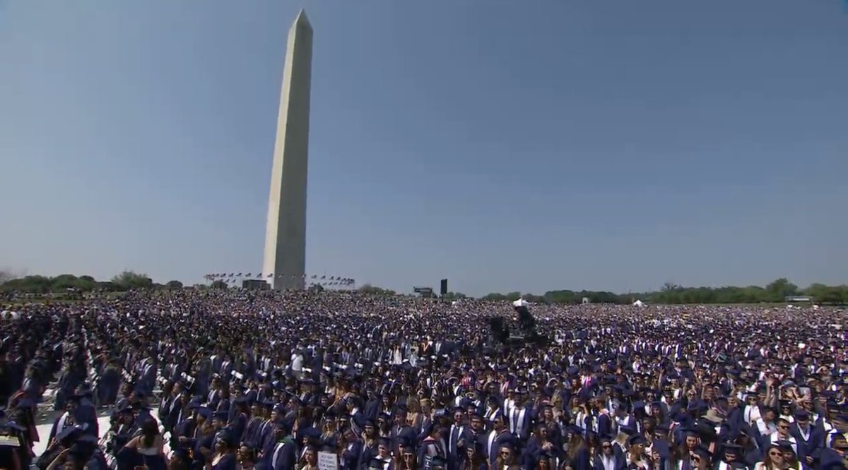 2023 Commencement on the National Mall! Congratulations <a href="/GWtweets/">GW University</a> graduates! #OnlyatGW