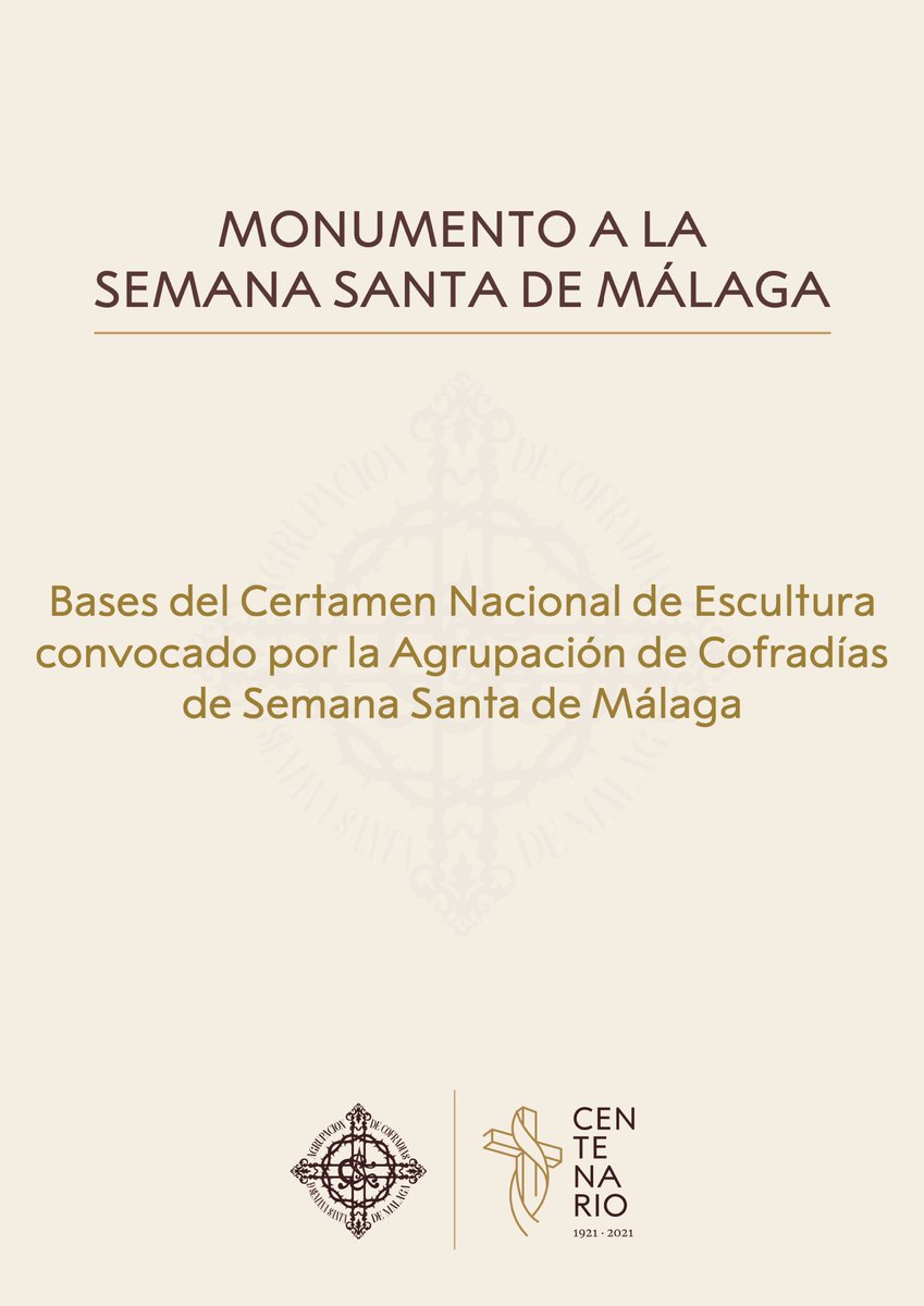 MONUMENTO | Abierto el plazo de inscripción en el  Certamen Nacional de Escultura para el monumento de la Semana Santa de Málaga. #cofradiasmlg  agrupaciondecofradias.com/abierto-el-pla…