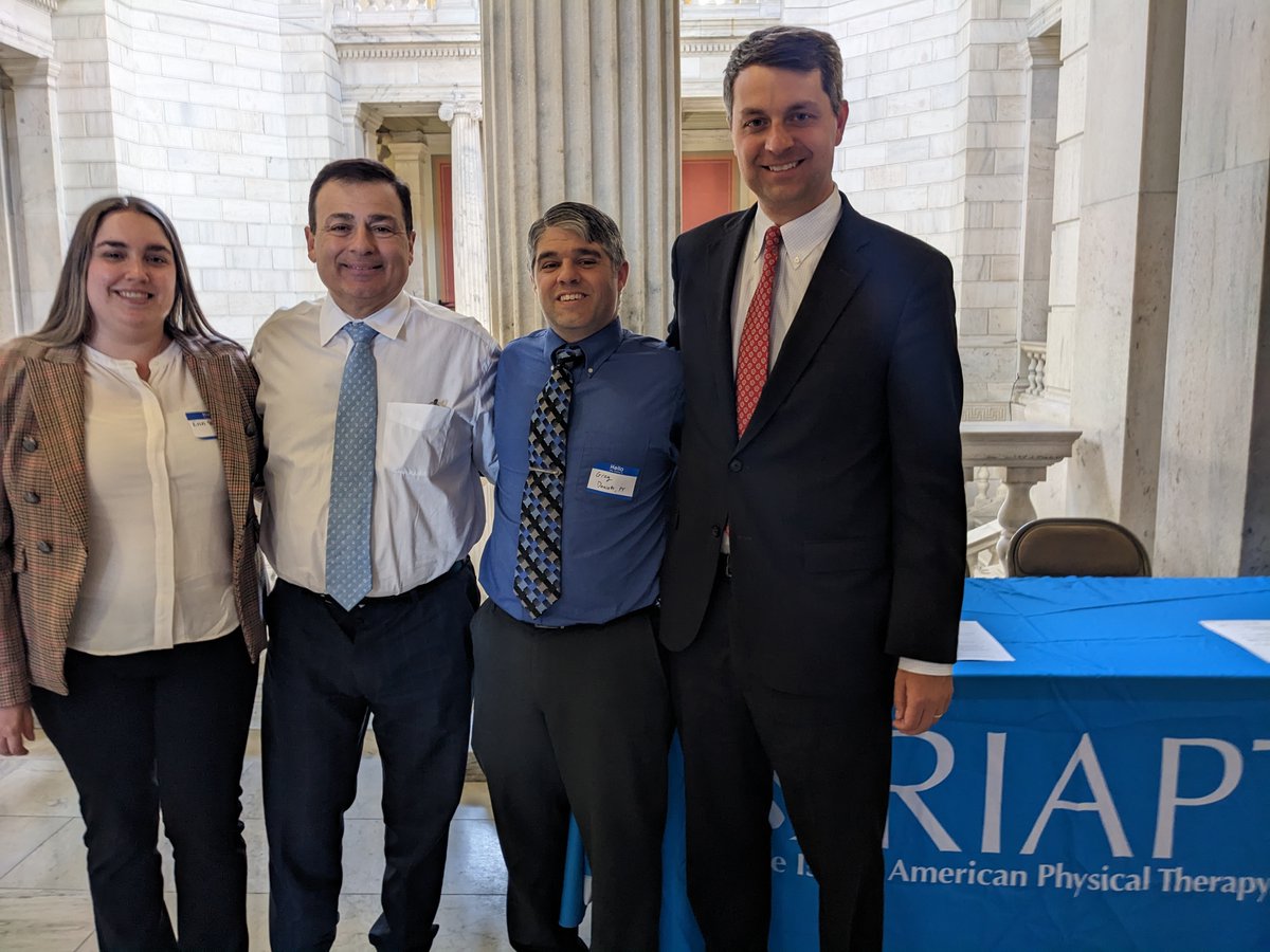 APTA Rhode Island (@riapta1) on Twitter photo What a privilege to meet with <a href="/JoeShekarchi/">Joe Shekarchi</a> and
<a href="/CBlazejewski/">Chris Blazejewski</a> last week. Thank you for your leadership and advocacy for Physical Therapy. <a href="/ErinSaylesDPT/">Erin Sayles, PT, DPT</a> <a href="/GDRIQUPT/">Greg Doucette, MPT, OCS</a> What a privilege to meet with <a href="/JoeShekarchi/">Joe Shekarchi</a> and
<a href="/CBlazejewski/">Chris Blazejewski</a> last week. Thank you for your leadership and advocacy for Physical Therapy. <a href="/ErinSaylesDPT/">Erin Sayles, PT, DPT</a> <a href="/GDRIQUPT/">Greg Doucette, MPT, OCS</a>