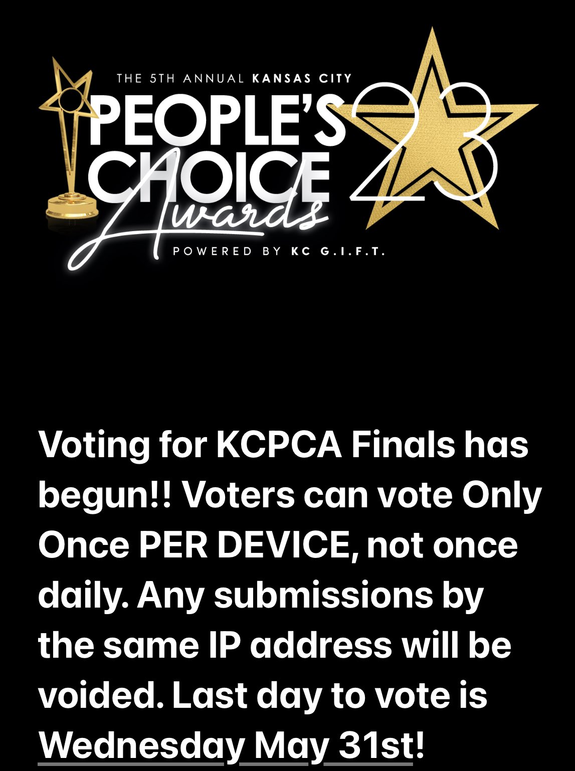 The Kansas City People's Choice Awards (KCPCAwards) / Twitter